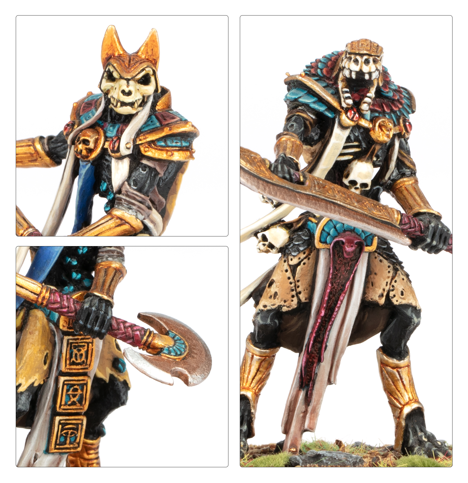 Detail obřadních čepelí modelů Ushabti