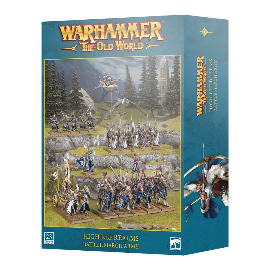 Lothern Skycutter and High Elf Lord from the High Elf Realms set