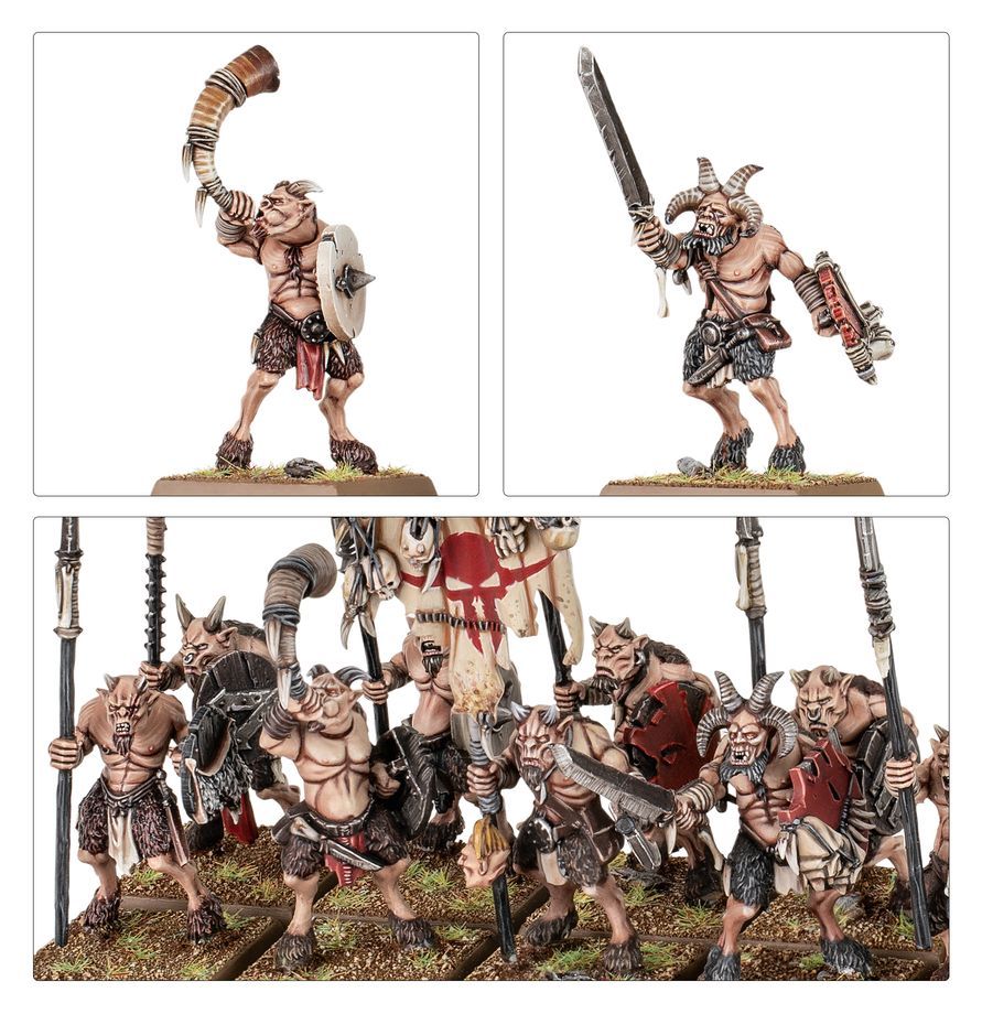 Chaos Warhounds and other Beastmen Brayherds miniatures