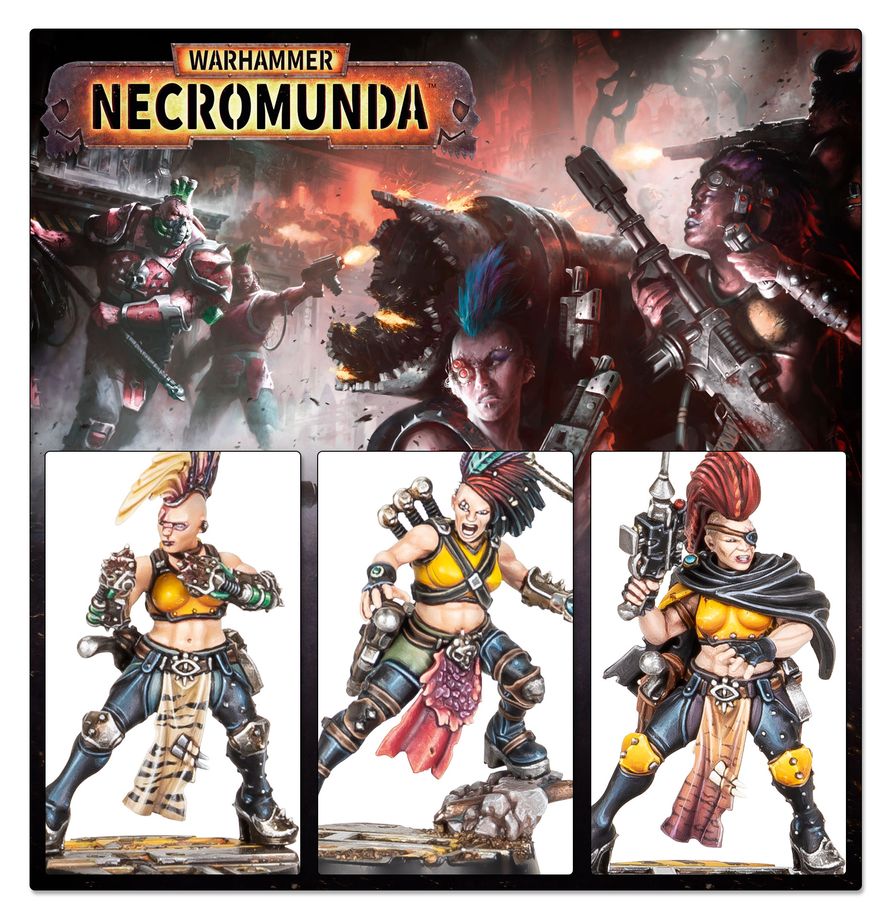 Escher Blades of the Matriarch gangers pre Necromundu