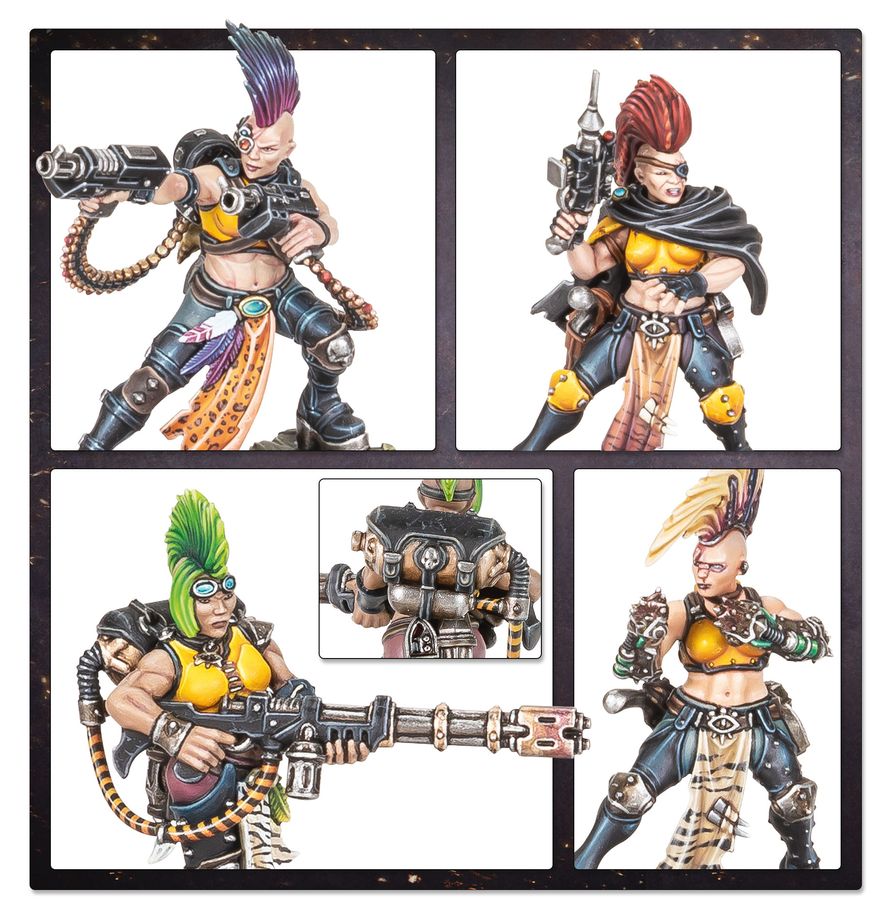 Escher Blades Of The Matriarch s rôznymi možnosťami výzbroje