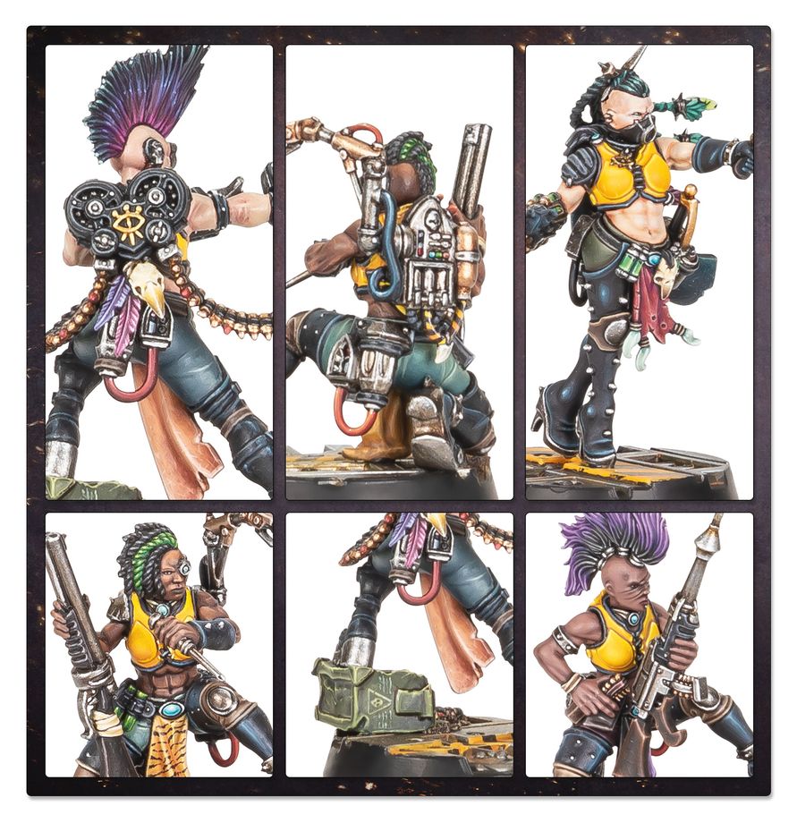 Necromunda Escher Blades Of The Matriarch – nenamaľované plastové miniatúry