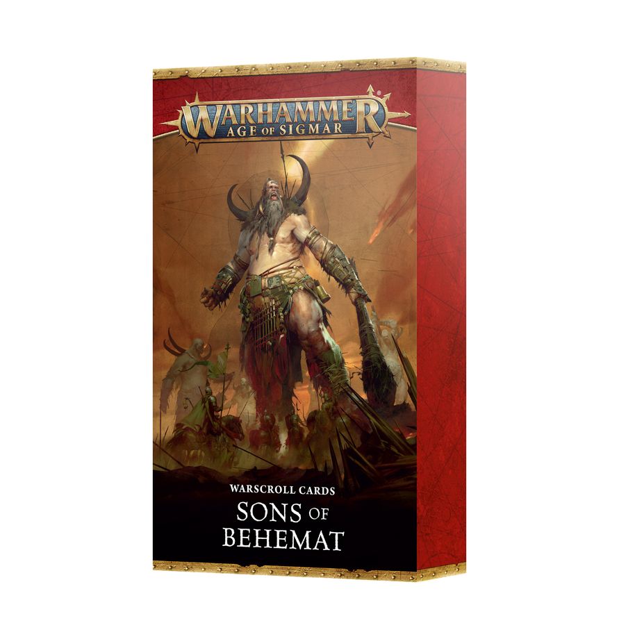 Age of Sigmar: Warscroll Cards: Sons Of Behemat (Eng) – product packaging