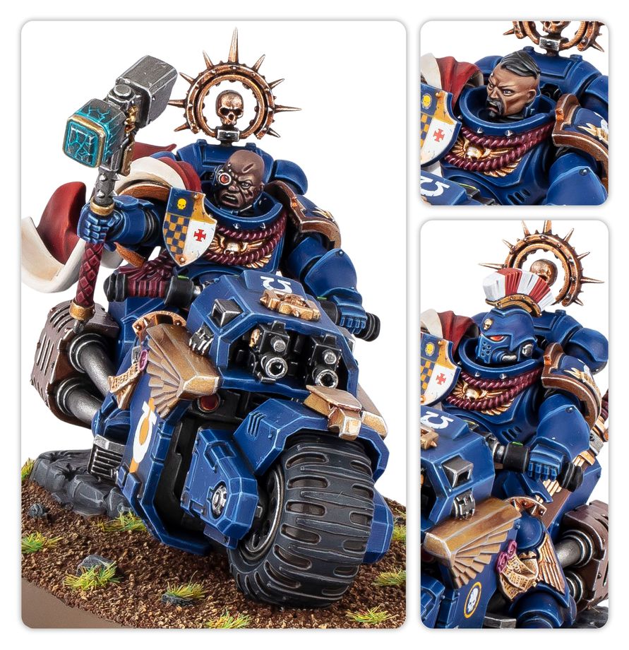 Plastová miniatúra Space Marines Captain on Bike