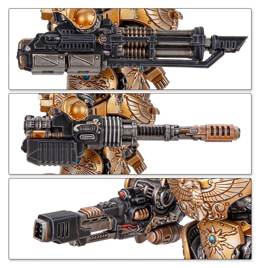 Telemon Heavy Dreadnought - detail of shoulders and Spiculus launcher
