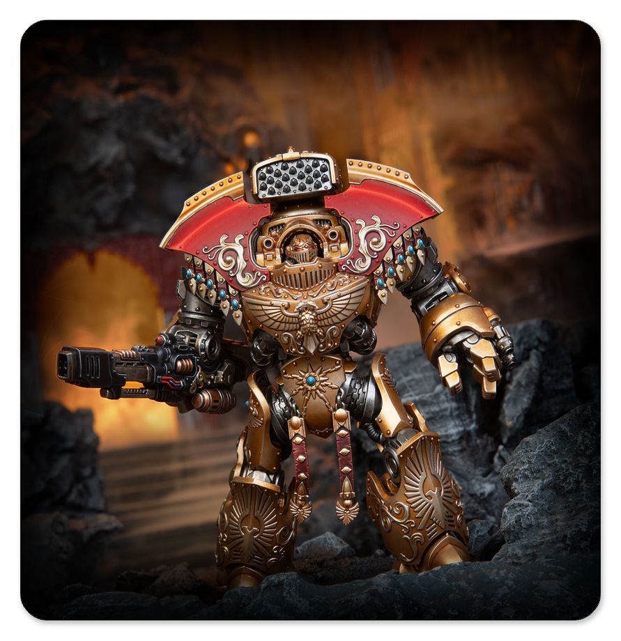 Telemon Heavy Dreadnought - front view of the assembled miniature
