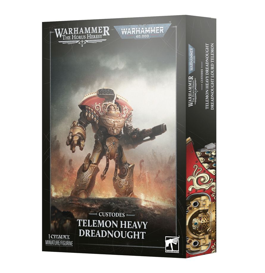 Telemon Heavy Dreadnought - display of helmet and armour customisation