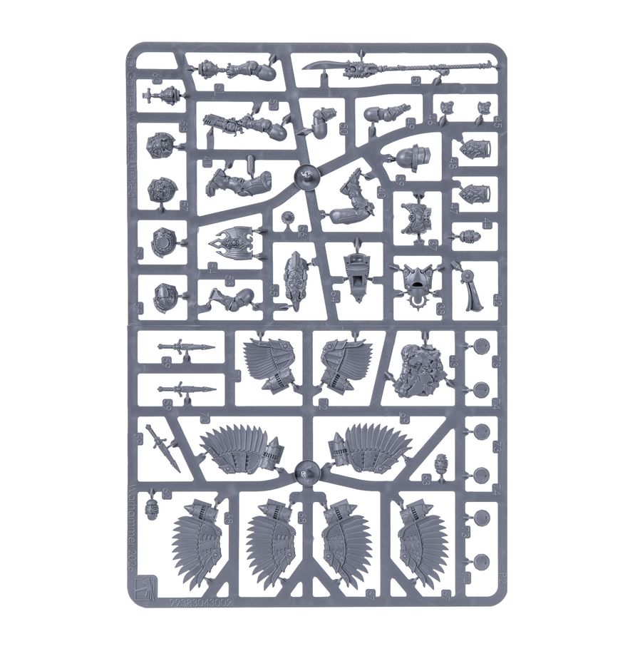 Plastové komponenty miniatur Venatari Sodality