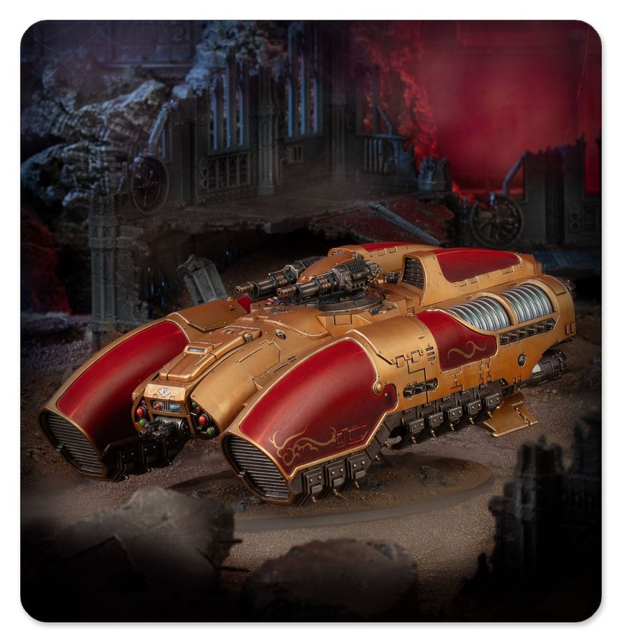 Pohled na trup a výzbroj Coronus Grav-Carrier